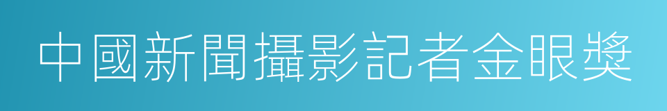 中國新聞攝影記者金眼獎的同義詞