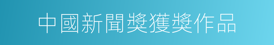 中國新聞獎獲獎作品的同義詞