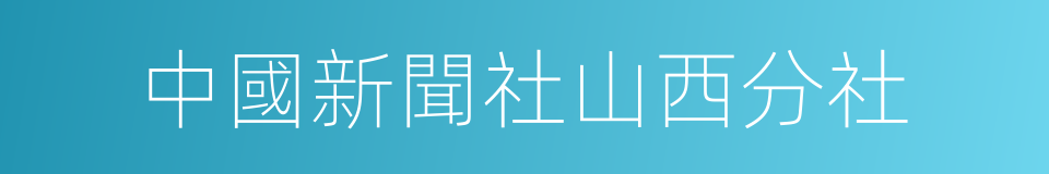 中國新聞社山西分社的同義詞