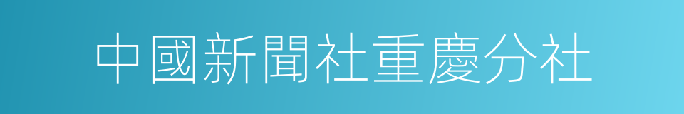 中國新聞社重慶分社的同義詞