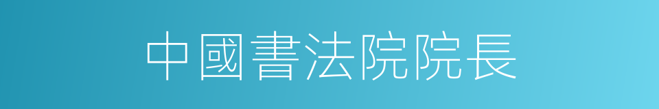 中國書法院院長的同義詞