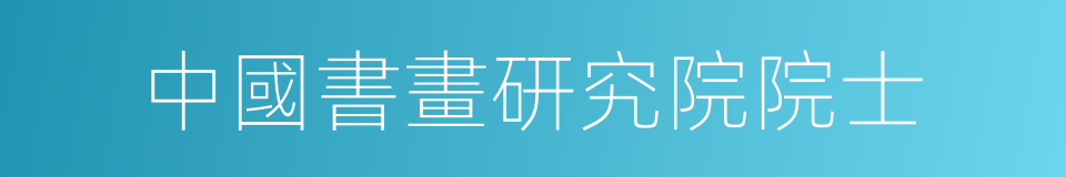 中國書畫研究院院士的同義詞