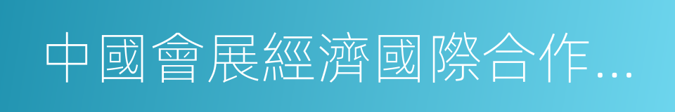 中國會展經濟國際合作論壇的同義詞