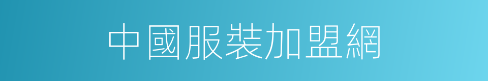 中國服裝加盟網的同義詞