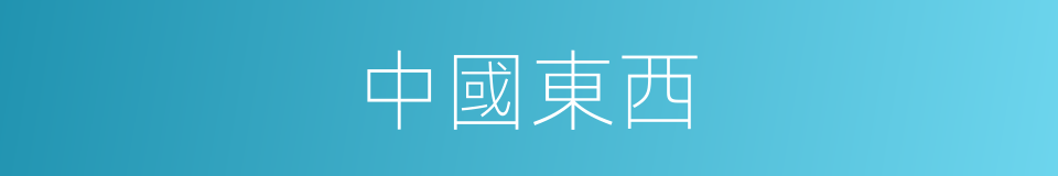 中國東西的同義詞