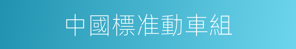 中國標准動車組的同義詞