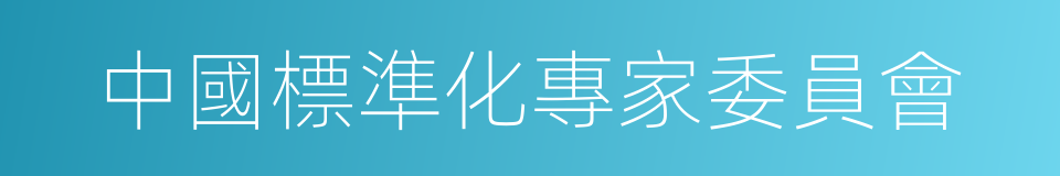 中國標準化專家委員會的同義詞