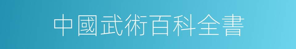 中國武術百科全書的同義詞