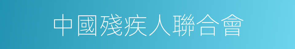 中國殘疾人聯合會的意思