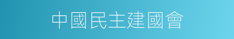 中國民主建國會的同義詞