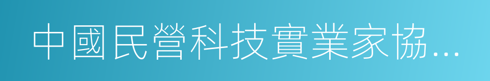 中國民營科技實業家協會常務副理事長的同義詞