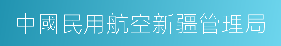 中國民用航空新疆管理局的同義詞