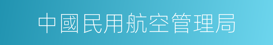 中國民用航空管理局的同義詞