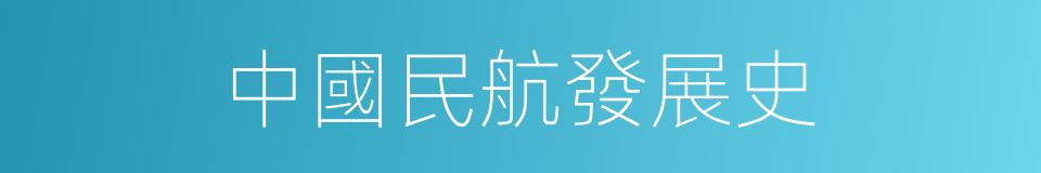 中國民航發展史的同義詞