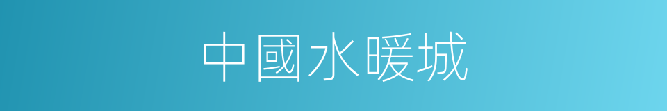 中國水暖城的同義詞