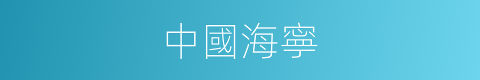 中國海寧的同義詞