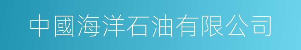中國海洋石油有限公司的同義詞