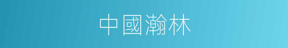 中國瀚林的同義詞