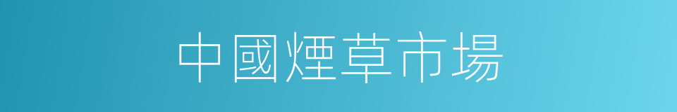 中國煙草市場的同義詞