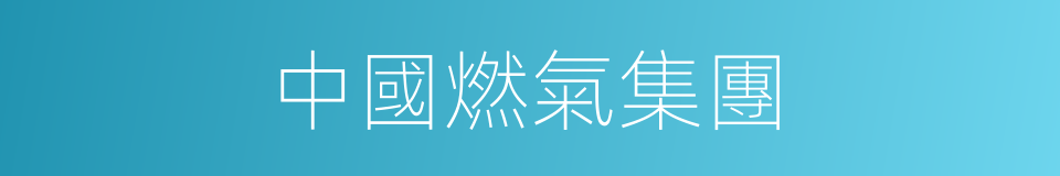 中國燃氣集團的同義詞