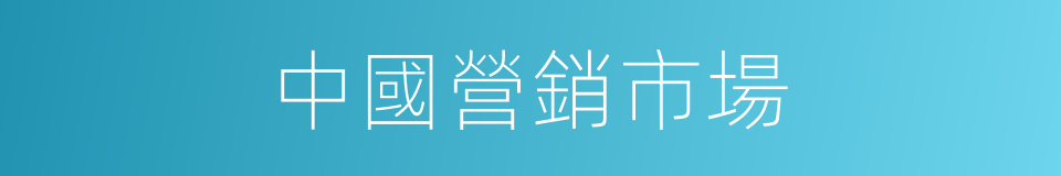 中國營銷市場的同義詞