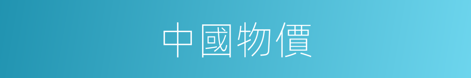 中國物價的同義詞