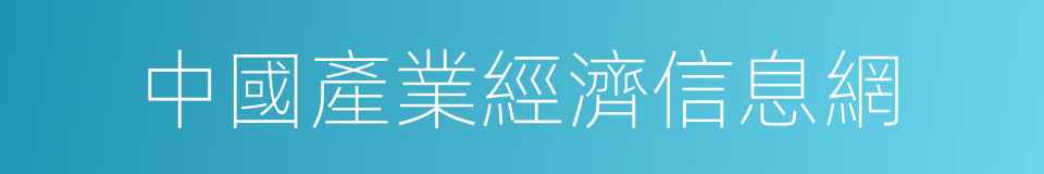 中國產業經濟信息網的同義詞