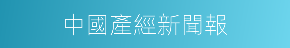 中國產經新聞報的同義詞