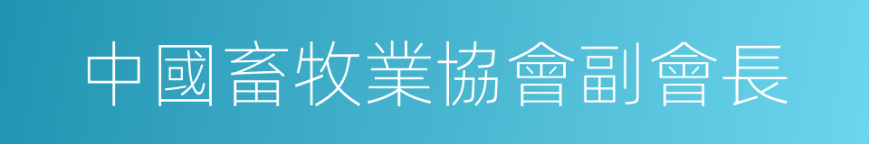 中國畜牧業協會副會長的同義詞