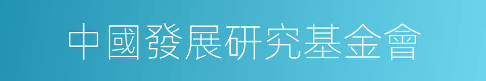 中國發展研究基金會的同義詞