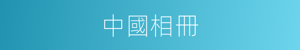 中國相冊的同義詞