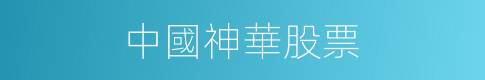 中國神華股票的同義詞