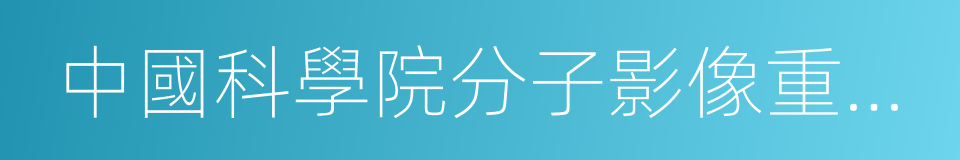 中國科學院分子影像重點實驗室的同義詞