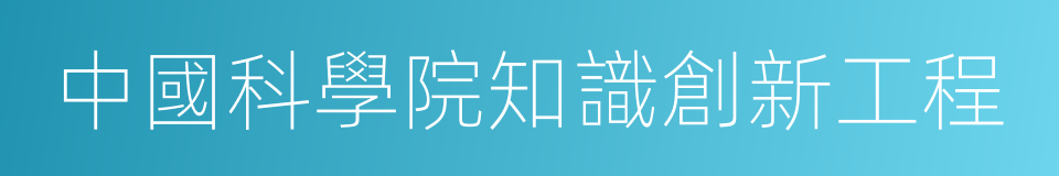 中國科學院知識創新工程的同義詞