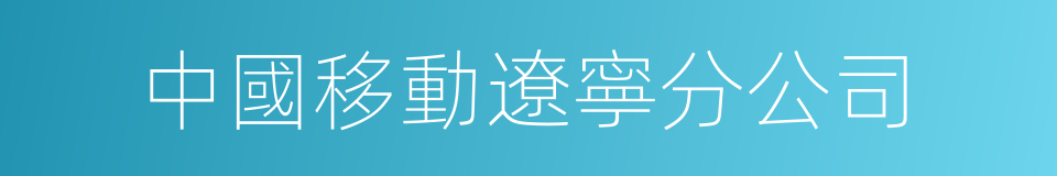 中國移動遼寧分公司的同義詞