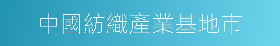 中國紡織產業基地市的同義詞