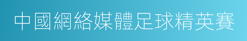 中國網絡媒體足球精英賽的同義詞