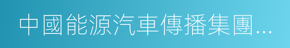 中國能源汽車傳播集團有限公司的同義詞