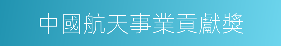 中國航天事業貢獻獎的同義詞