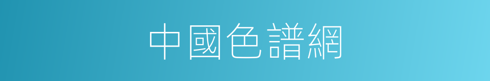 中國色譜網的同義詞