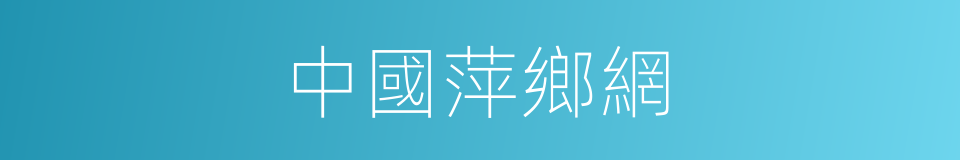 中國萍鄉網的同義詞