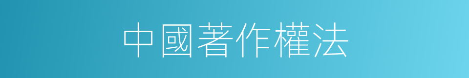 中國著作權法的同義詞