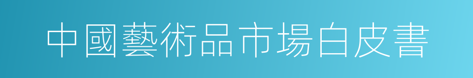 中國藝術品市場白皮書的同義詞