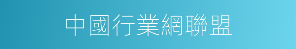 中國行業網聯盟的同義詞