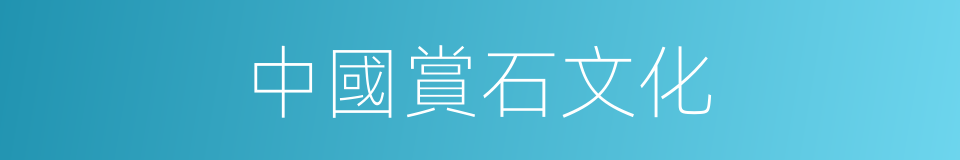 中國賞石文化的同義詞