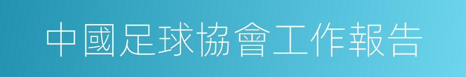 中國足球協會工作報告的同義詞