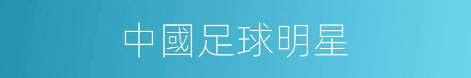 中國足球明星的同義詞