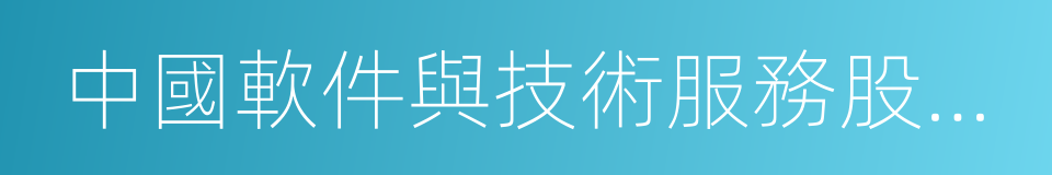 中國軟件與技術服務股份有限公司的同義詞