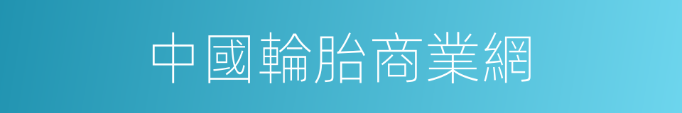 中國輪胎商業網的同義詞