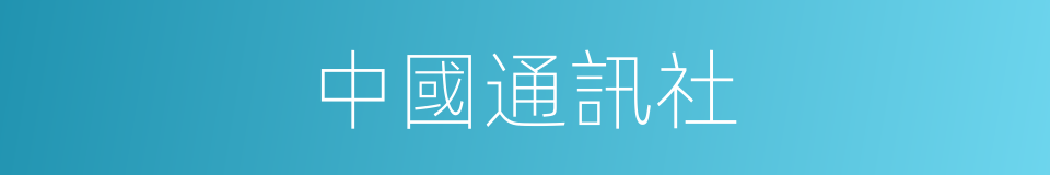 中國通訊社的同義詞